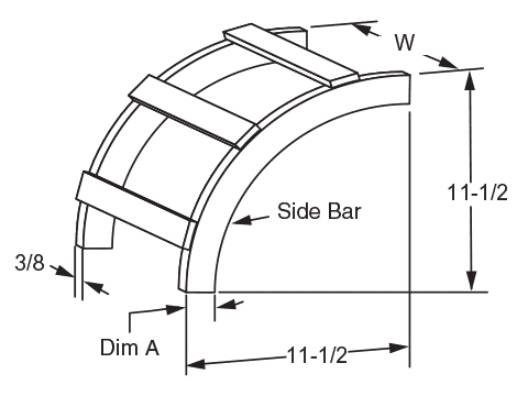 90° Bar Type Cable Rack Turn with outside bend